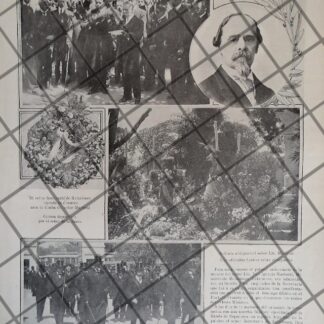 AFICHE ANTIGUO PORFIRIO DIAZ HONRA A IGNACIO MARISCAL 1911