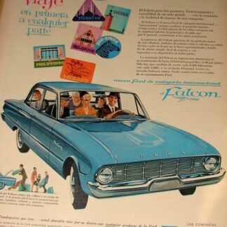 CARTEL ANTIGUO ORIGINAL DE AUTOS FORD FALCON 1960 / 509