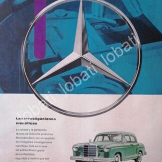 CARTEL ANTIGUO ORIGINAL DE AUTOS MERCEDES BENZ A180 1950s /272 RARO