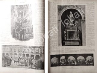 CARTEL ANTIGUO ORIGINAL DE TRASLADO DE RESTOS DE HEROES PATRIOS DIBUJOS DE CARLOS ALCALDE 1895