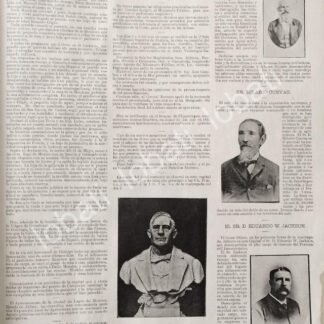 CARTEL ANTIGUO ORIGINAL DE MUERE HUGO FINCK 1895 & NOTA SOBRE HILARIO CUEVAS/ EPS