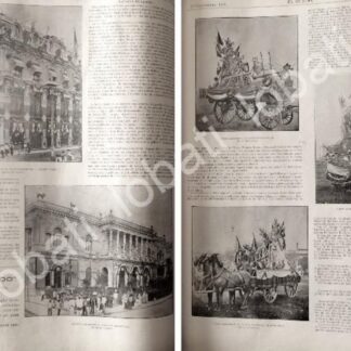 CARTEL ANTIGUO ORIGINAL DE DESFILE DE LAS FLORES FIESTAS PATRIAS D.F 1895