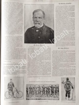 CARTEL ANTIGUO ORIGINAL DE MUERE EL DR. LUIS PASTEUR OCT 1895 Y MAS NOTAS / MDC