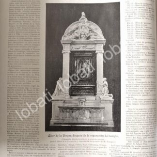 CARTEL ANTIGUO ORIGINAL DE ALTAR DE LA BASILICA 1895 CORONACION DE LA VIRGEN / RLG