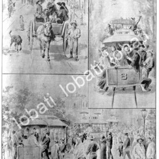 GRABADO ANTIGUO PEREGRINACIONES A LA VILLA 1895 DIBUJO DE: LEANDRO IZAGUIRRE / RLG