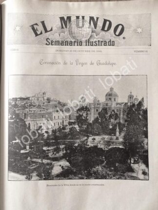 PORTADA ANTIGUA ORIGINAL  1895 LA VILLA DE GUADALUPE /RLG