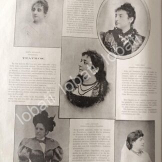 CARTEL ANTIGUO ORIGINAL DE TEMPORADA TEATRAL, CIA. ITALIANA EN MEXICO 1895 / FEP