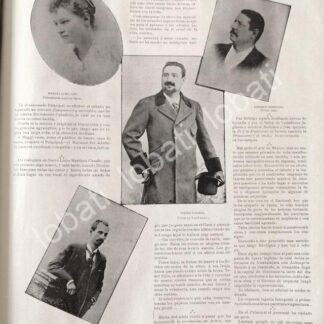 CARTEL ANTIGUO ORIGINAL DE ARTISTAS DE LA OPERA ITALIANA EN MEXICO 1895 / FEP