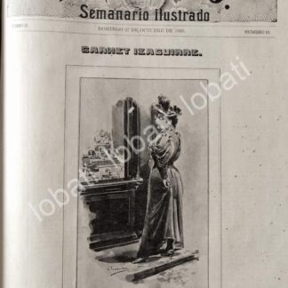 PORTADA ANTIGUA ORIGINAL  1895 DE LEANDRO IZAGUIRRE, EN UN APARADOR
