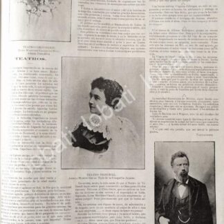 CARTEL ANTIGUO ORIGINAL DE ARTISTAS. LUISA MARTINEZ CASADO & AMELIA MARTIN GRUAS 1895 /FEP