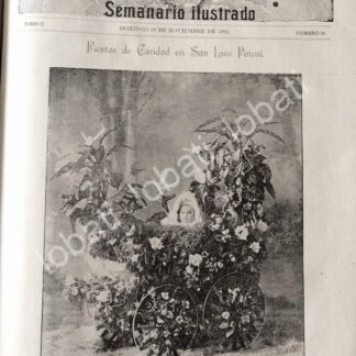 PORTADA ANTIGUA ORIGINAL  1895 NIÑO DE LA FAMILIA MEADE. S.L.P FIESTA FLORAL / ASM