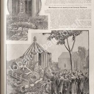 CARTEL ANTIGUO ORIGINAL DE FUNERALES DE MANUEL ROMERO RUBIO 1895 / PLT
