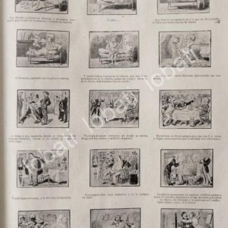 CARTEL ANTIGUO ORIGINAL DE TIRA COMICA ANTIGUA 1895 DE GUATEMALA A GUATEPEOR