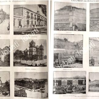 CARTEL ANTIGUO ORIGINAL DE LUGARES Y PARAJES DE OAXACA 1895 /LDM