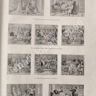 CARTEL ANTIGUO ORIGINAL DE TIRA COMICA ANTIGUA 1895 EL CAMBIO INACEPTABLE