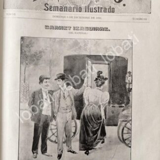 PORTADA ANTIGUA ORIGINAL  1895 DE LEANDRO IZAGUIRRE, ESCENA COSTUMBRISTA