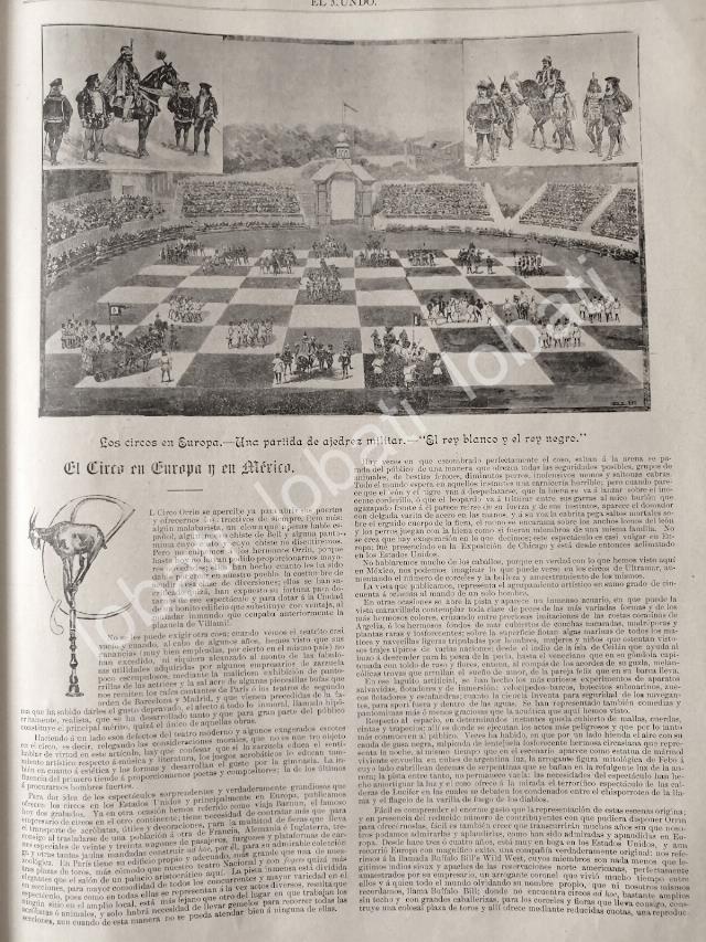 CARTEL ANTIGUO ORIGINAL DE EL CIRCO ORRIN 1895 EN MEXICO Y EUROPA