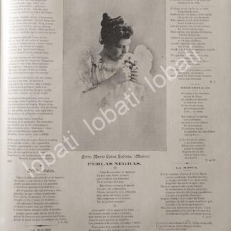 CARTEL ANTIGUO ORIGINAL DE MARIA LUISA ZUBIETA MORA Y OTRAS NOTAS 1895 / ASM