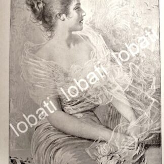 GRABADO ANTIGUO DE VITTORIO CORCOS 1895 YA VIENE