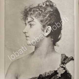 GRABADO ANTIGUO 1895 DE LEON BAZILLE PERRAULT... DIANA