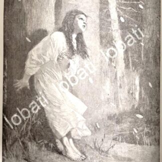 GRABADO ANTIGUO 1895 EL SUEÑO DEL MENDIGO