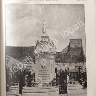 CARTEL ANTIGUO ORIGINAL DE PORTADA 1895 INAUGURAN ESTATUA A MIGUEL HIDALGO, PACHUCA /LDM