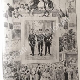 GRABADO ANTIGUO 1895 FIESTAS PATRIAS 16 SEPTIEMBRE