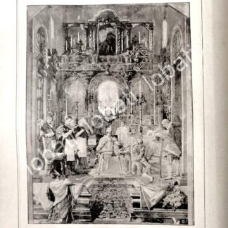 GRABADO ANTIGUO 1895 CORONACION DE LA VIRGEN. POR: FELIX PARRA /RLG