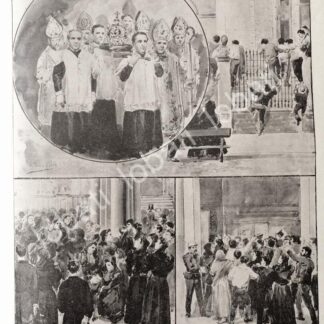 CARTEL ANTIGUO ORIGINAL DE NOTAS DE LA CORONACION DE LA VIRGEN DE GUADALUPE 1895 RLG