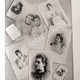 CARTEL ANTIGUO ORIGINAL DE DAMAS DE LA ALTA SOCIEDAD MEXICANA 1895 /ASM