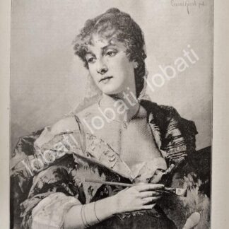 GRABADO ANTIGUO 1895 POR: CONRAD KIESEL. ARTISTA / ARTE