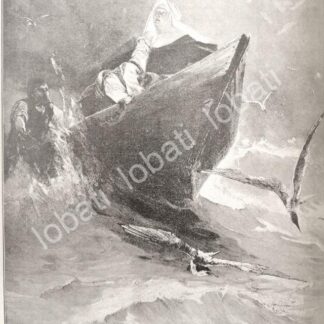 GRABADO ANTIGUO POR: K. RAUPP. EN MANOS DE DIOS. /RLG ARTE SACRO