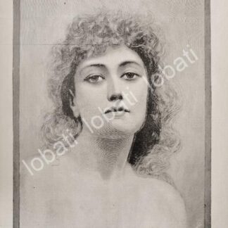 GRABADO ANTIGUO 1895 POR: ALBERT MOORE . EL LIBRO ABIERTO