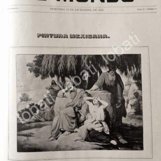 PORTADA ANTIGUA ORIGINAL  1895 PINTURA DE JOAQUIN RAMIREZ / ARTE SACRO