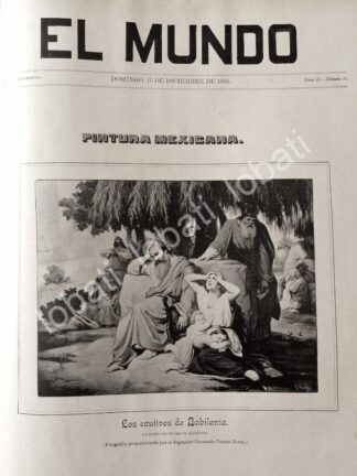 PORTADA ANTIGUA ORIGINAL  1895 PINTURA DE JOAQUIN RAMIREZ / ARTE SACRO