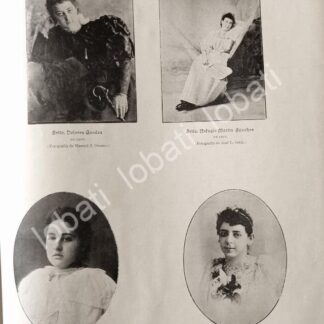 CARTEL ANTIGUO ORIGINAL DE DAMAS DE LA ALTA SOCIEDAD MEXICANA 1895 REFUGIO MARTIN SANCHEZ Y MAS