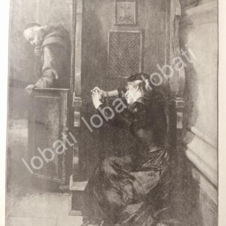 GRABADO ANTIGUO 1895 POR: JUAN ANTONIO BENLLIURE, SIN PIEDAD / RLG ARTE SACRO