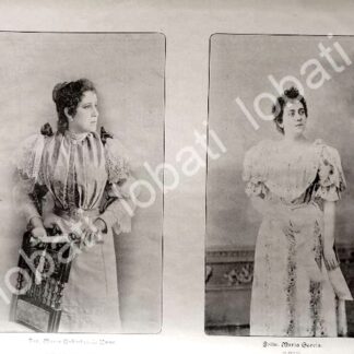 GRABADO ANTIGUO DE EMILIO G. LOBATO. MARIA GEDOVIUS HUERTA & MARIA GARCIA 1895