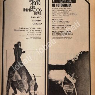 CARTEL ANTIGUO ORIGINAL DE INBA. COLOQUIO LATINOAMERICANO DE FOTOGRAFIA 1978 Y MAS