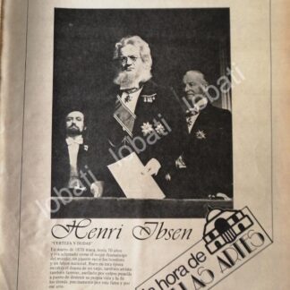 CARTEL ANTIGUO ORIGINAL DE INBA PRESENTA HENRI IBSEN 1981