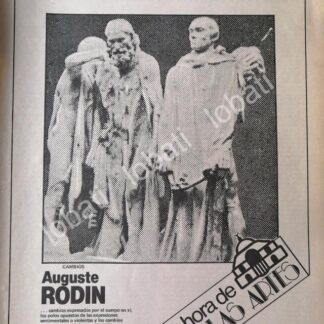 CARTEL ANTIGUO ORIGINAL DE INBA. EXPOSICION DE AUGUSTE RODIN 1980