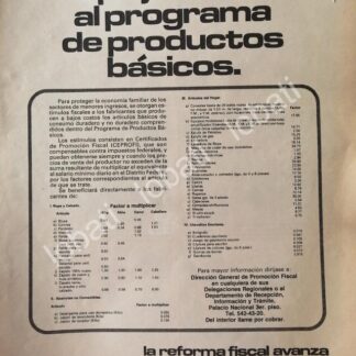 CARTEL ANTIGUO ORIGINAL DE SHCP SECRETARIA DE HACIENDA 1981 /46