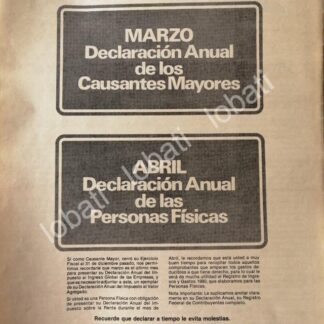 CARTEL ANTIGUO ORIGINAL DE SHCP SECRETARIA DE HACIENDA 1981 /43