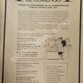 CARTEL ANTIGUO ORIGINAL DE CAMPAÑA DE LA SECRETARIA DE COMERCIO 1980 /19