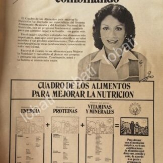 CARTEL ANTIGUO ORIGINAL DE AFICHE DEL SISTEMA ALIMENTARIO MEXICANO 1981 /12