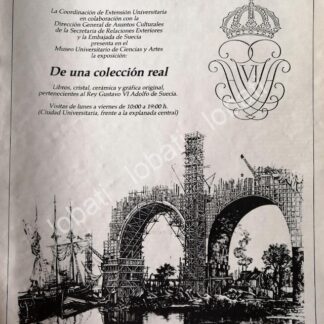 CARTEL ANTIGUO ORIGINAL DE EXPOSICION DE LA COLECCION DEL REY GUSTAVO VI DE SUECIA 1981 /RARO