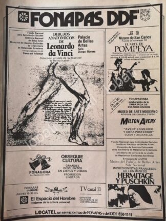CARTEL ANTIGUO ORIGINAL DE FONAPASS DDF COLECCION DE LA REINA ISABEL II 1982 /11