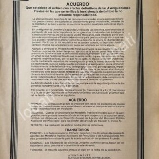 CARTEL ANTIGUO ORIGINAL DE CIRCULAR PROCURADURIA GENERAL DE JUSTICIA D.F. 1981 /57