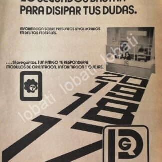 CARTEL ANTIGUO ORIGINAL DE PGR. PROCURADURIA GENERAL DE LA REPUBLICA 1981 /51