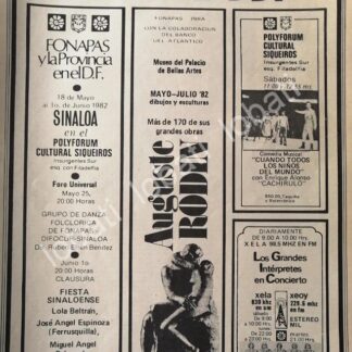 CARTEL ANTIGUO ORIGINAL DE FONAPAS DDF EVENTOS DE MAYO-JULIO 1981 /102